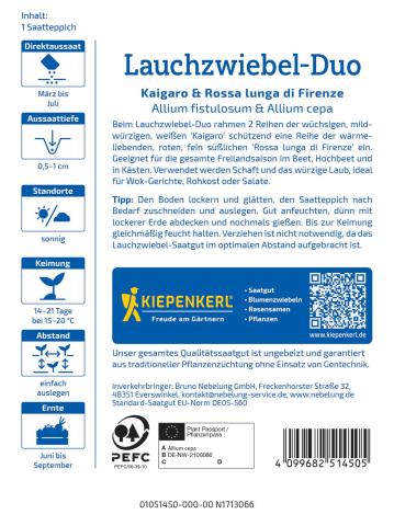 Lauchzwiebel Duo - Saatteppich